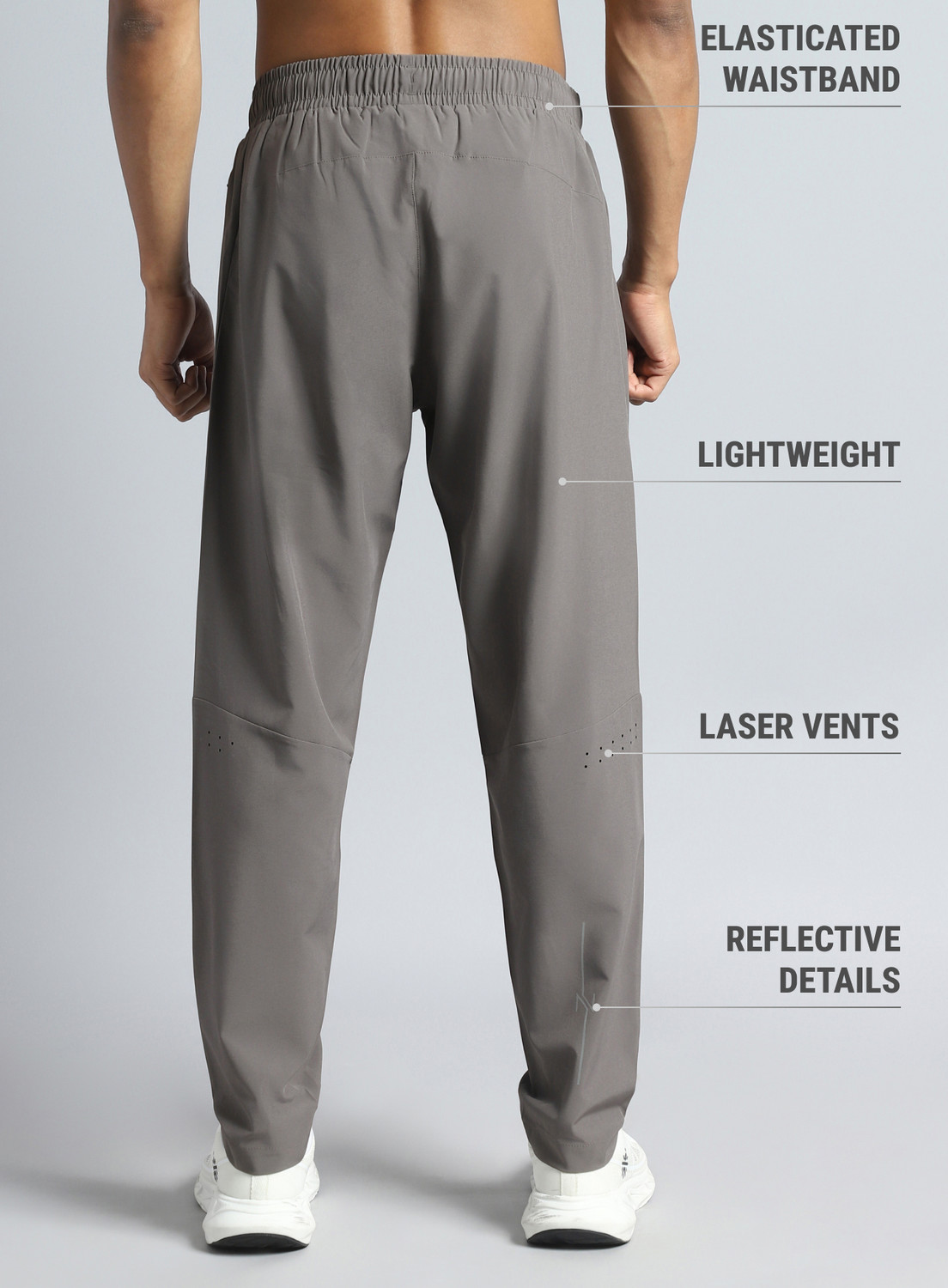 Image of Cult Solid Men Grey Track Pants