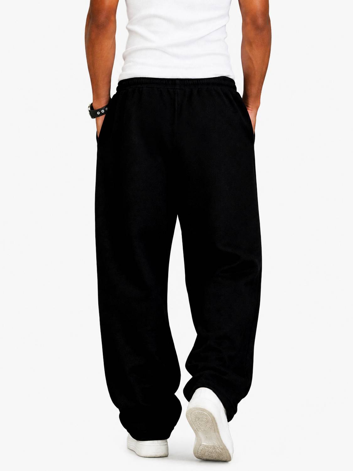 DRESSING HUB Printed Men Black Track Pants - Image 3