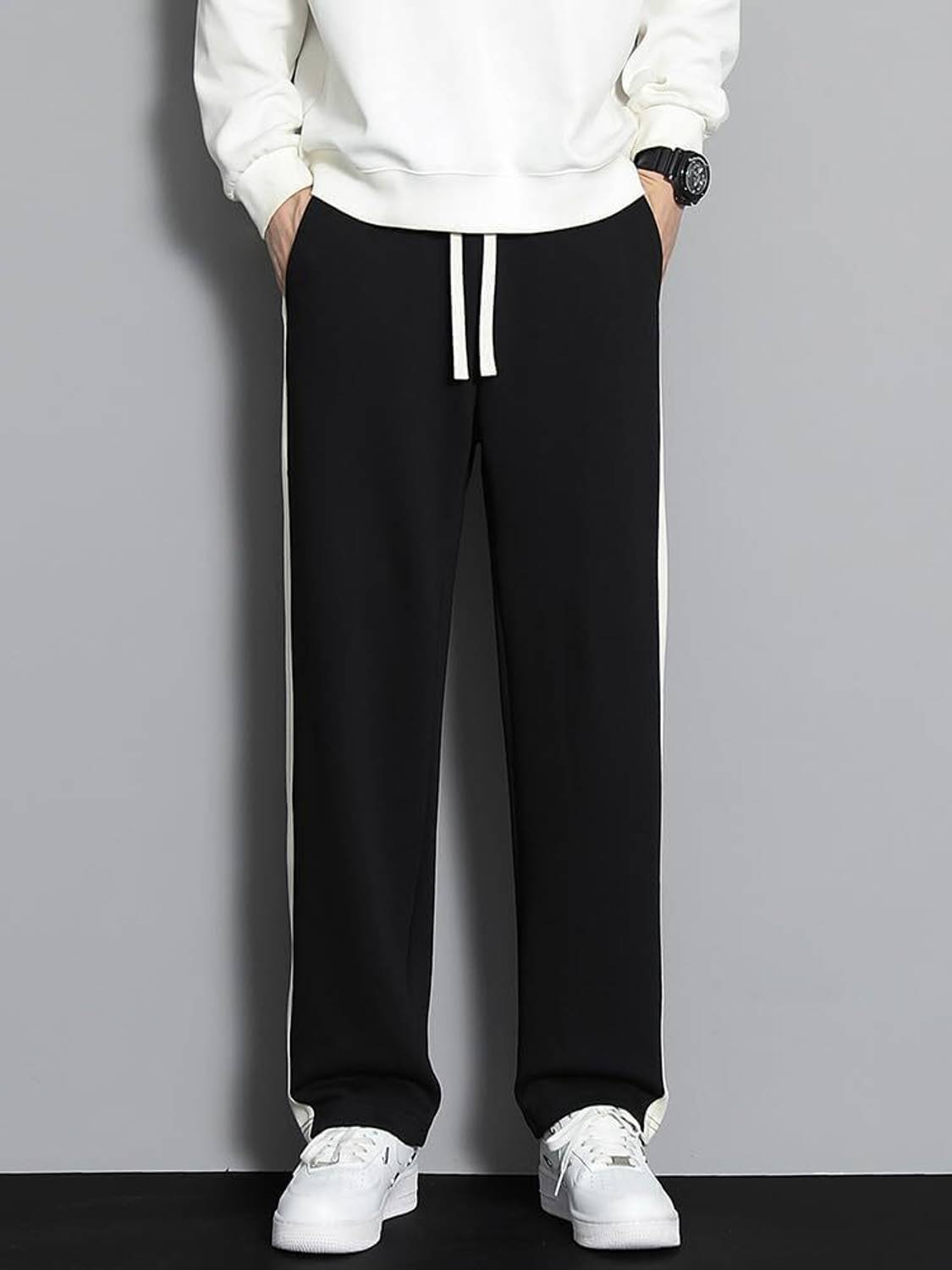Urban Dude Colorblock Men Black Track Pants - Image 4
