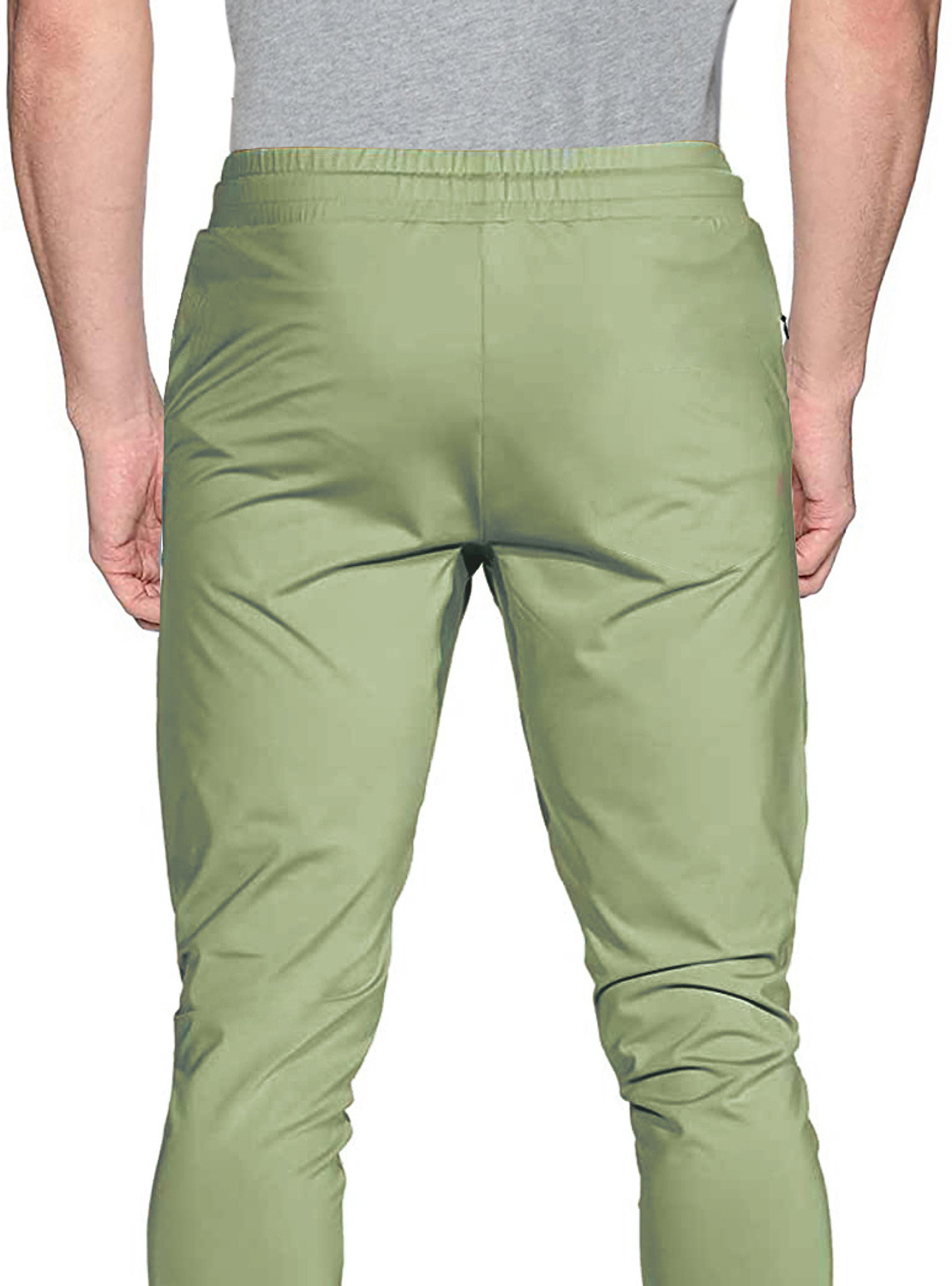 Image of AVOLT Printed Men Light Green Track Pants