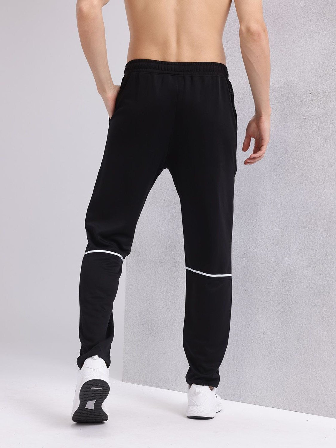 Image of HRX by Hrithik Roshan Solid Men Black Track Pants