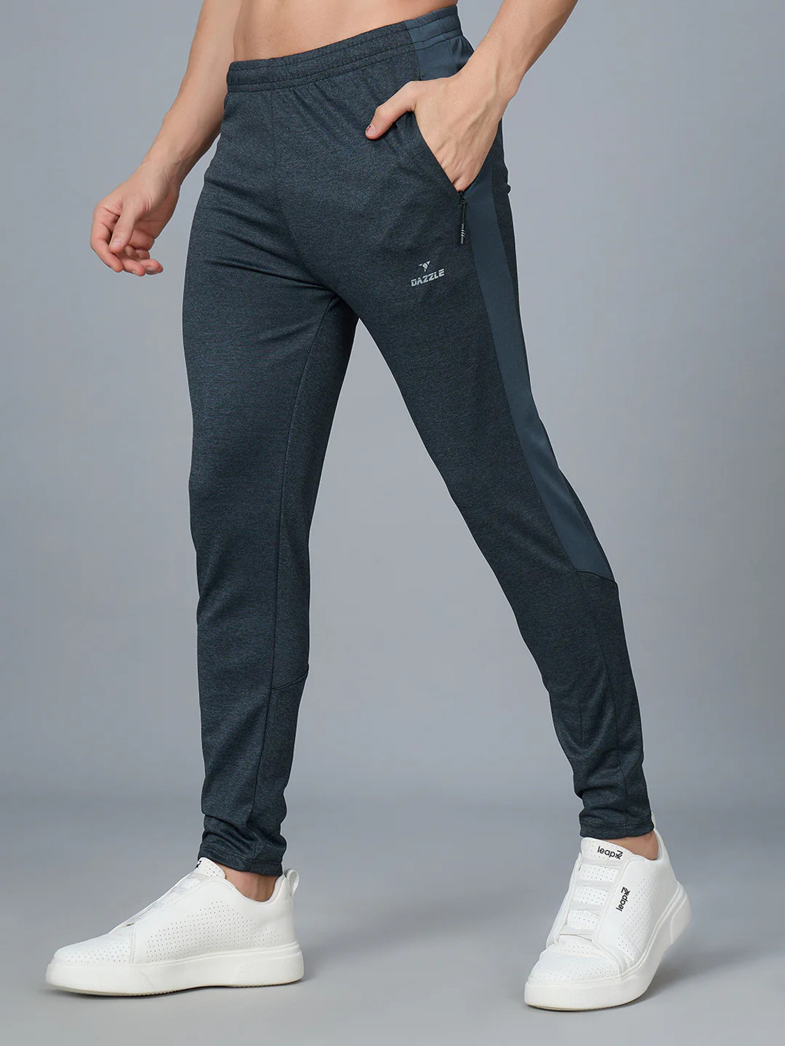 Image of Dazzle Sportswear Solid Men Black Track Pants
