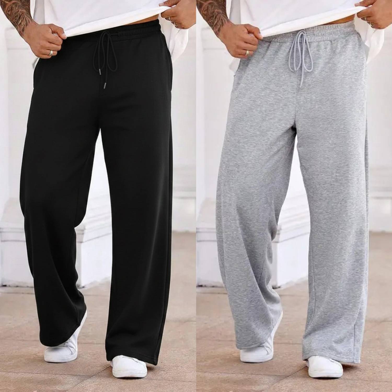 TABUBU Printed Men Black, Grey Track Pants - Buy TABUBU Printed