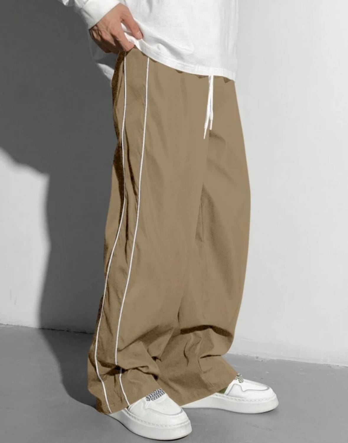 ColorMeGorgeous Men Gold Striped Track Pants - Image 5