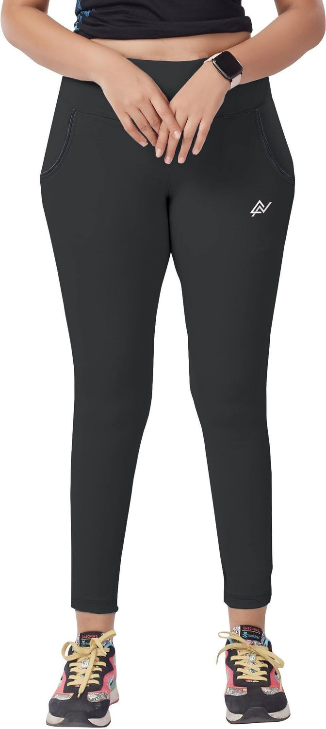 Image of NEXSUS APPARELS Solid Women Black Track Pants
