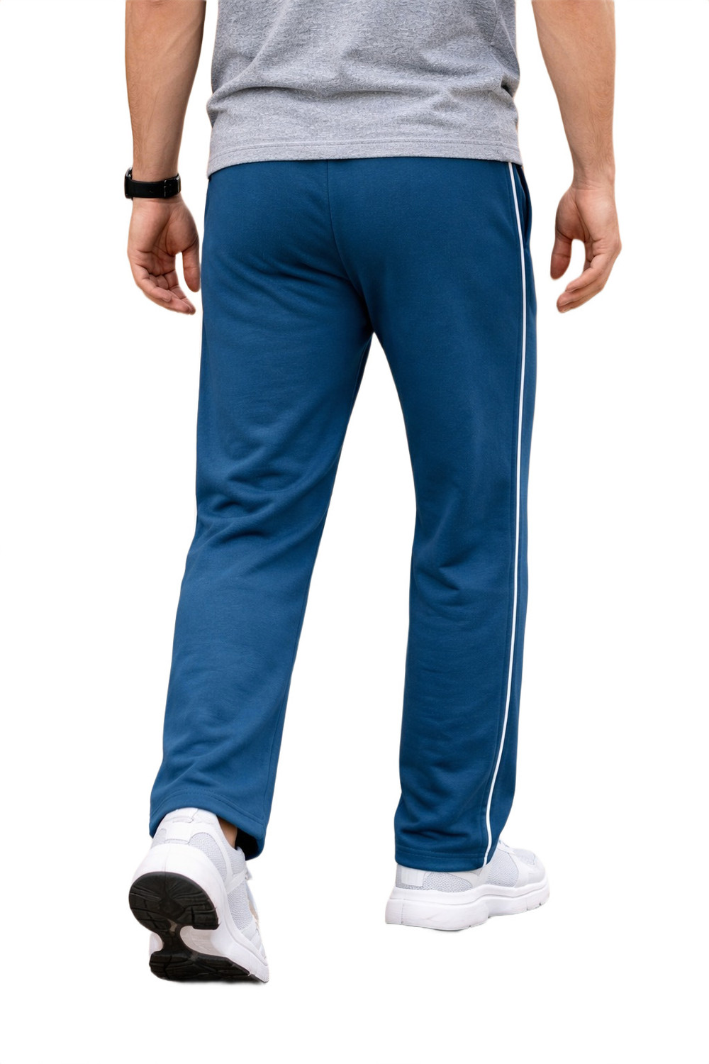 Image of Diwazzo Striped Men Dark Blue, Blue Track Pants