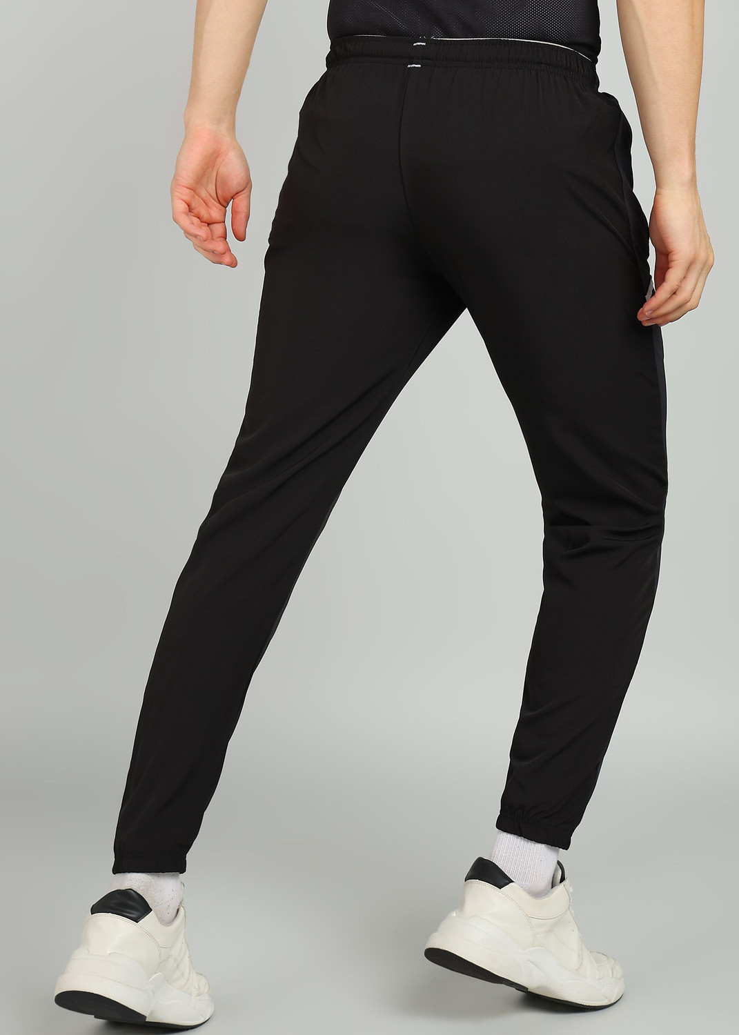 Image of YUNEK Solid Men Black Track Pants