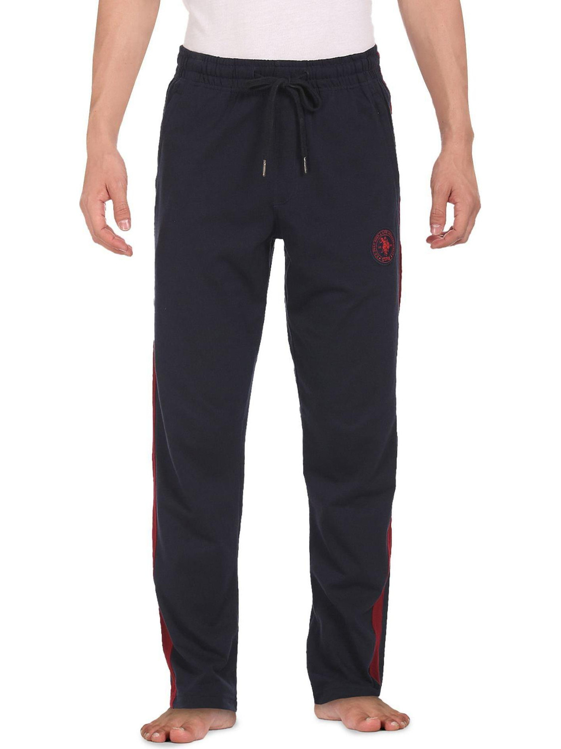 Image of U.S. POLO ASSN. Printed Men Blue Track Pants