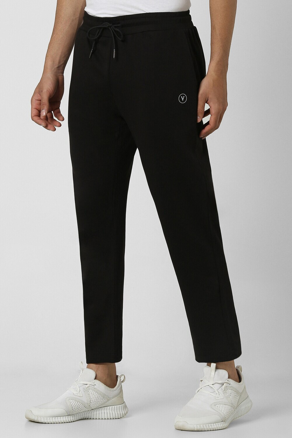 Image of VAN HEUSEN Solid Men Black Track Pants