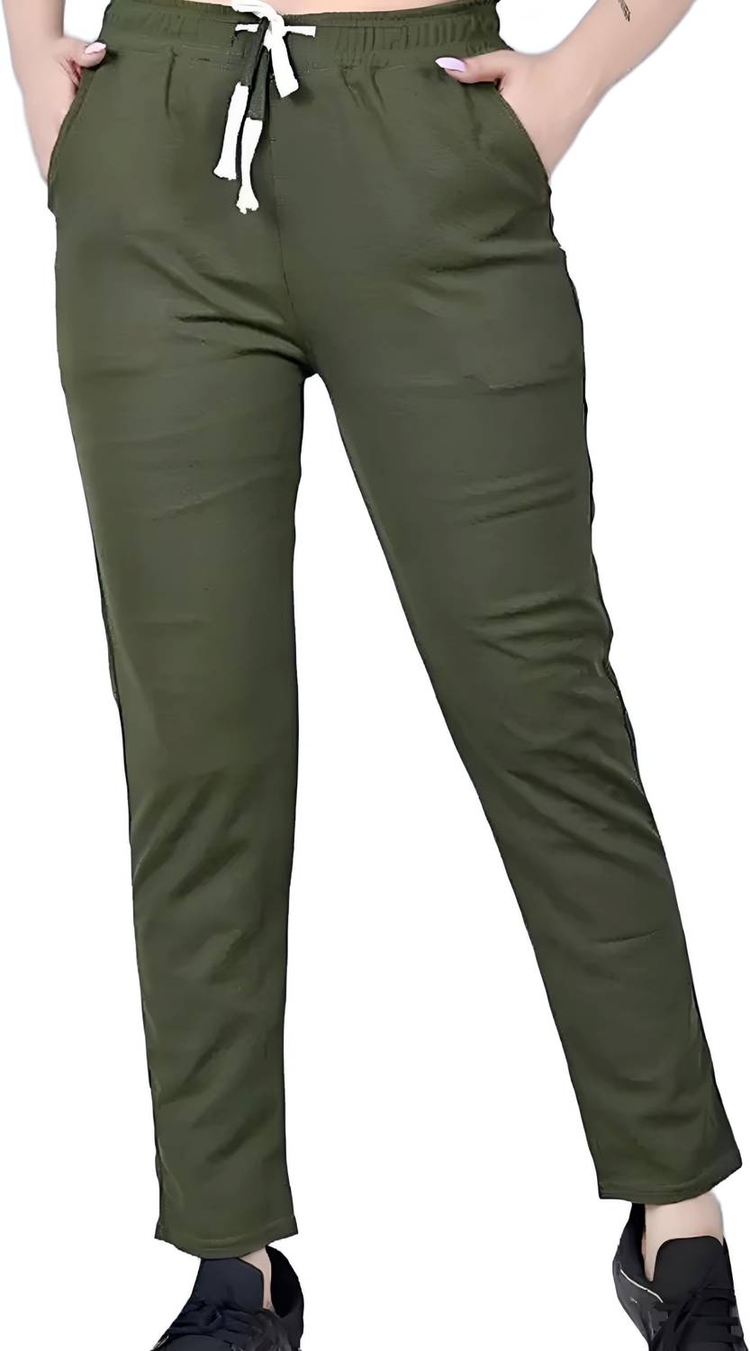 Apex Dragon Solid Women Olive Track Pants