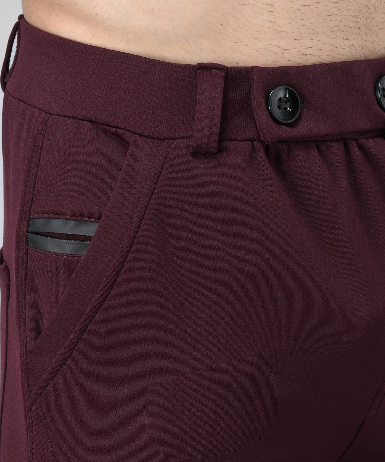 Image of Veltick Solid Men Maroon Track Pants