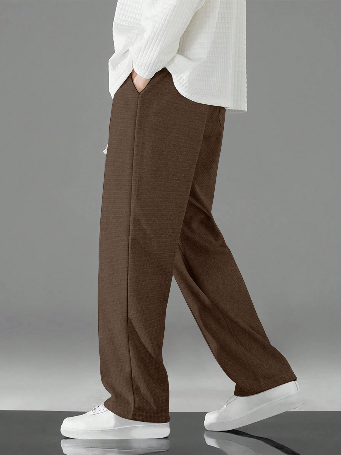 Image of KAJARU Relaxed Men Brown Trousers