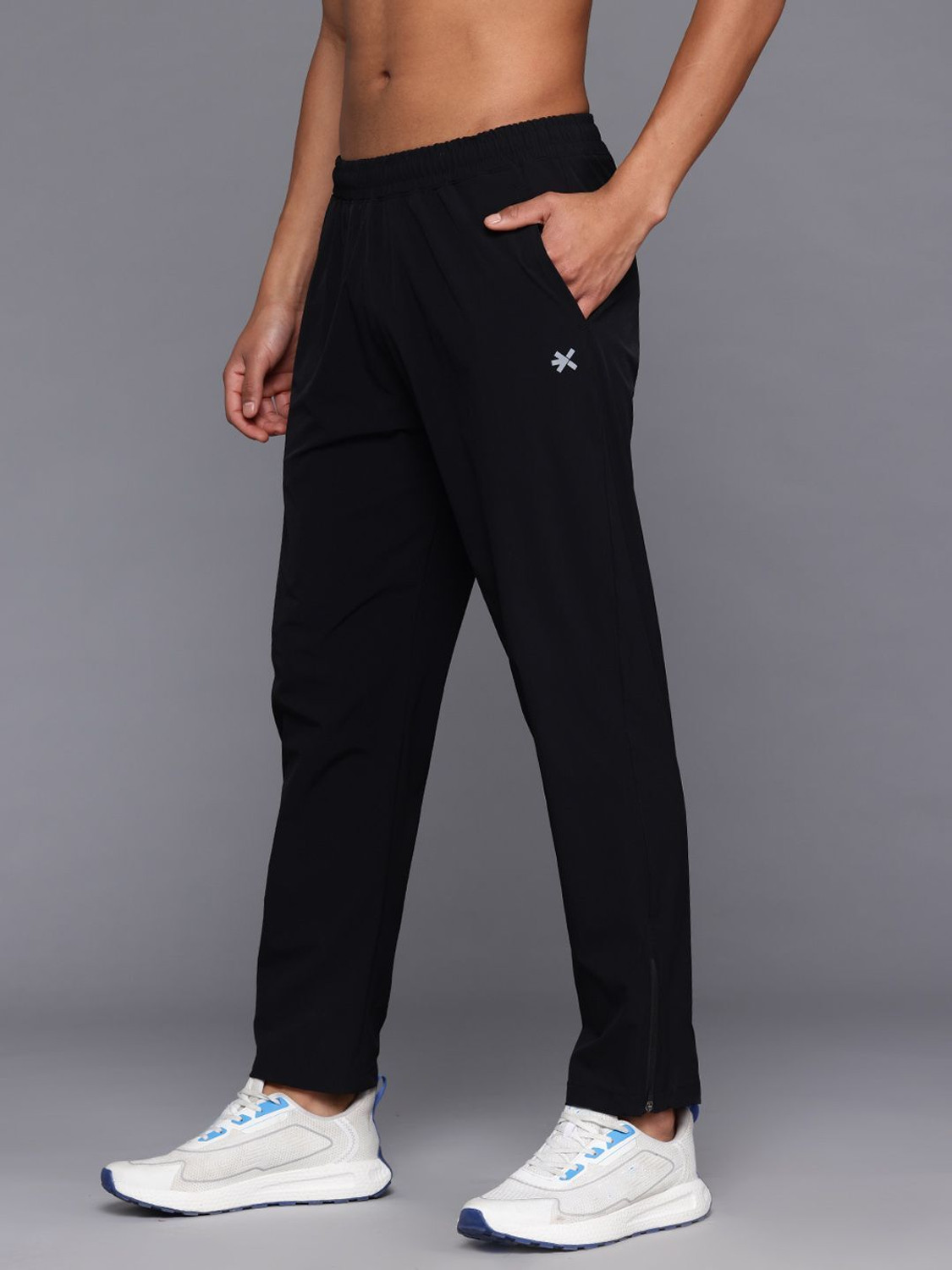 Image of HRX by Hrithik Roshan Solid Men Black Track Pants