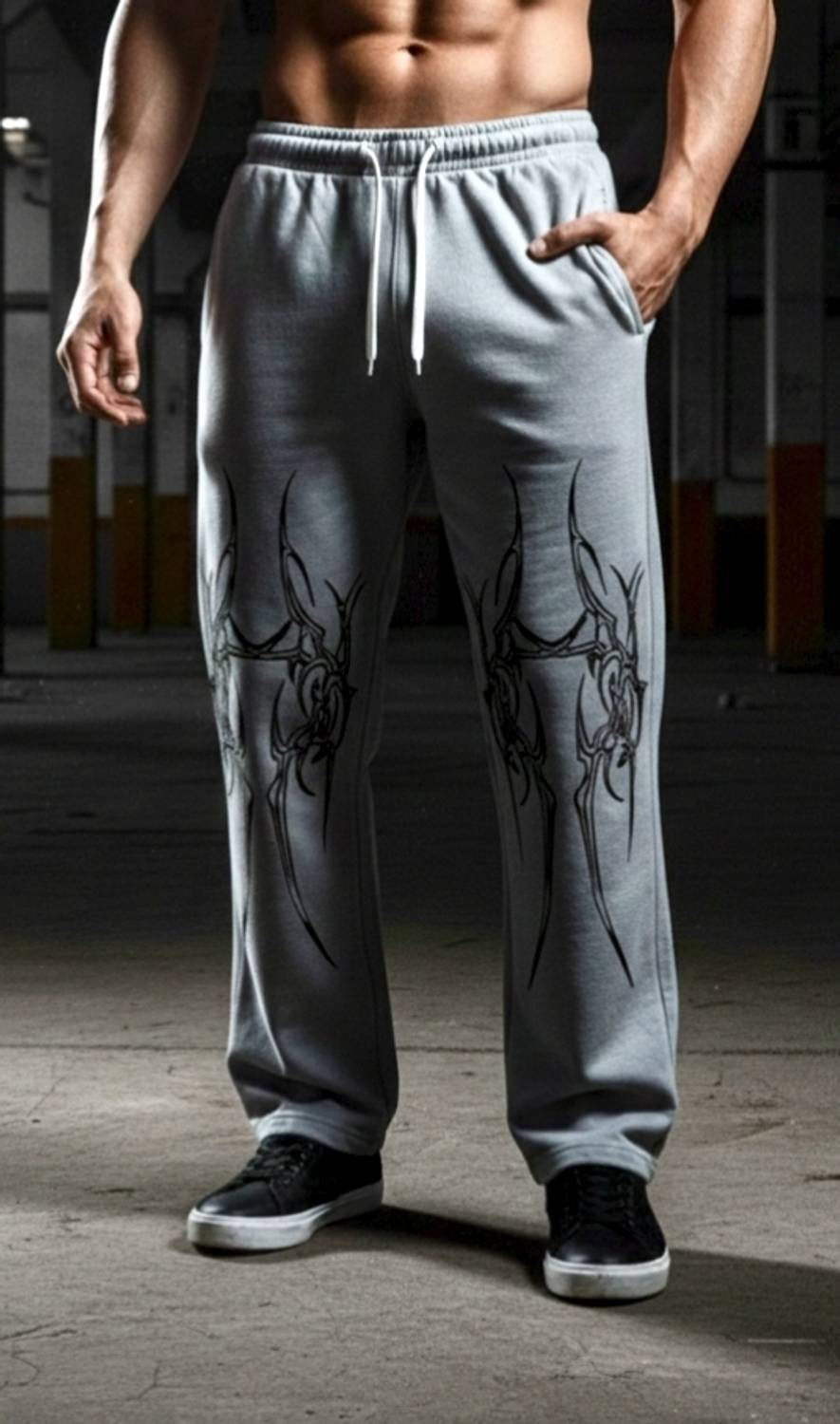 ABDANI Printed, Graphic Print Men Grey Track Pants