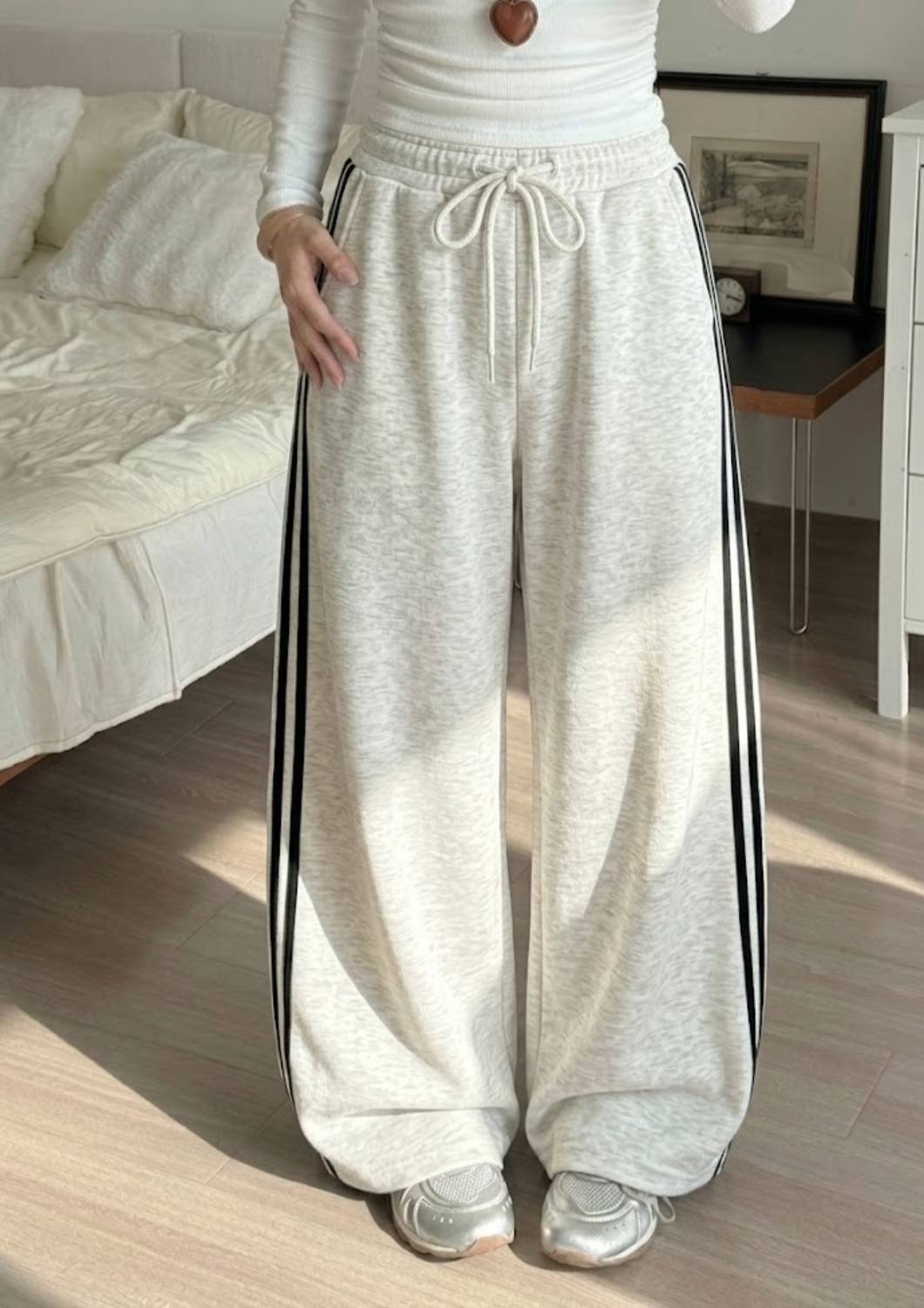 Dockstreet Self Design Women White Track Pants - Image 3