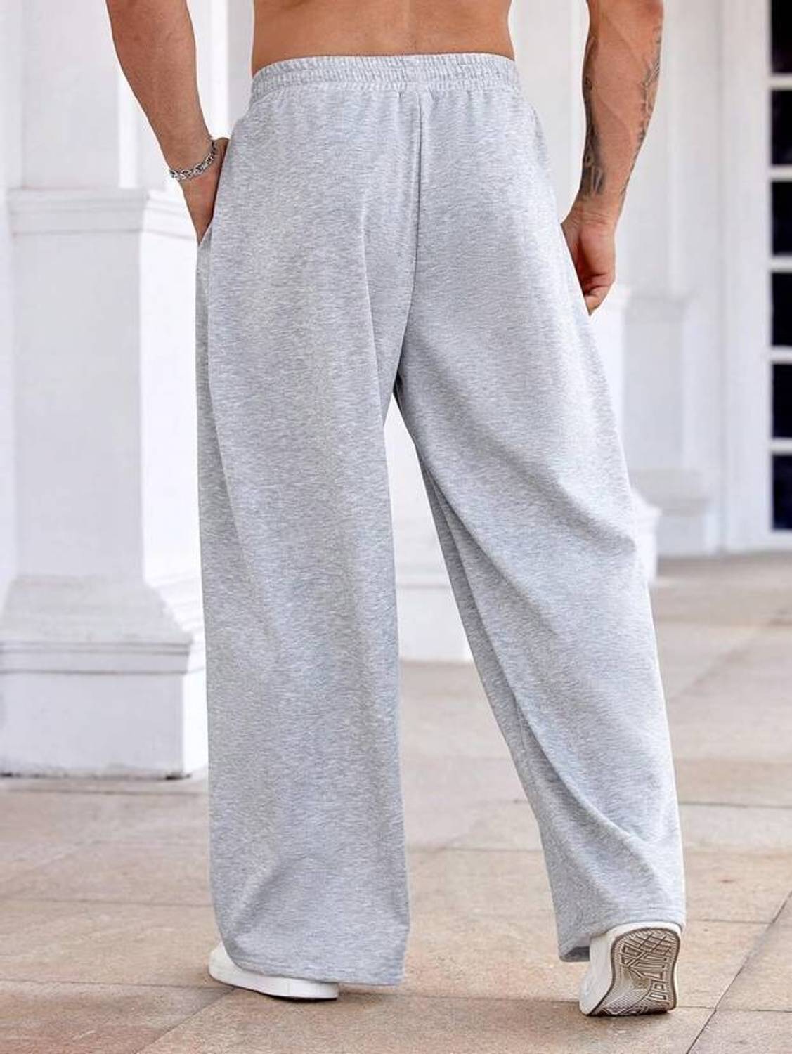 ELGANE Men Grey Track Pants - Image 3