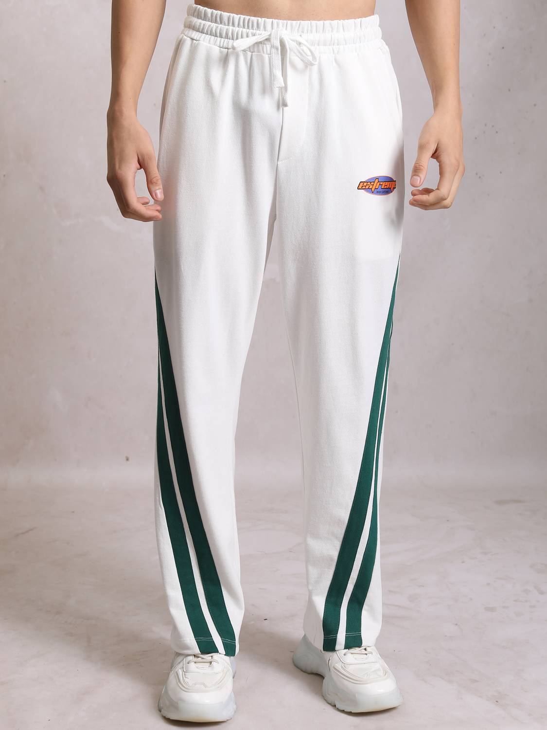 HIGHLANDER Striped White Track Pants - Image 4