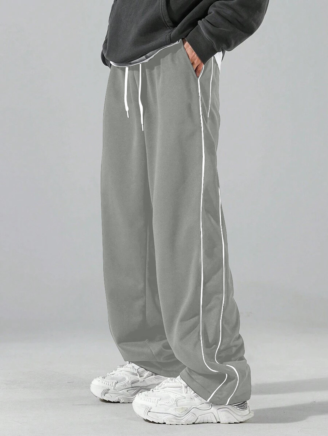 Image of Rajovati Solid Men Silver Track Pants