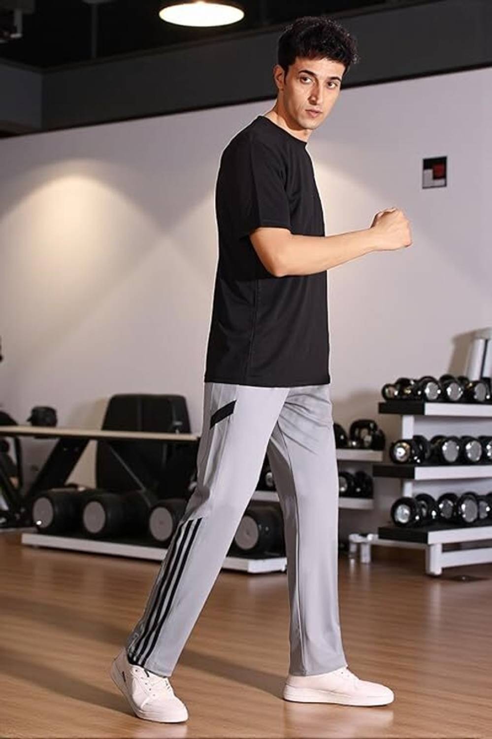 RUSKSUN Men Grey Track Pants - Image 5