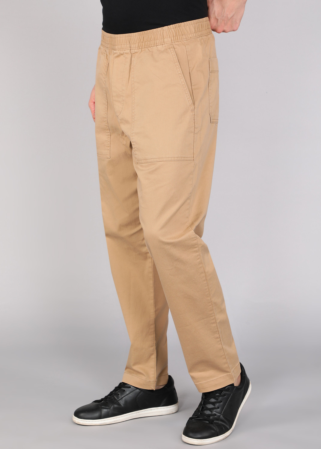 Image of GAP Solid Men Beige Track Pants