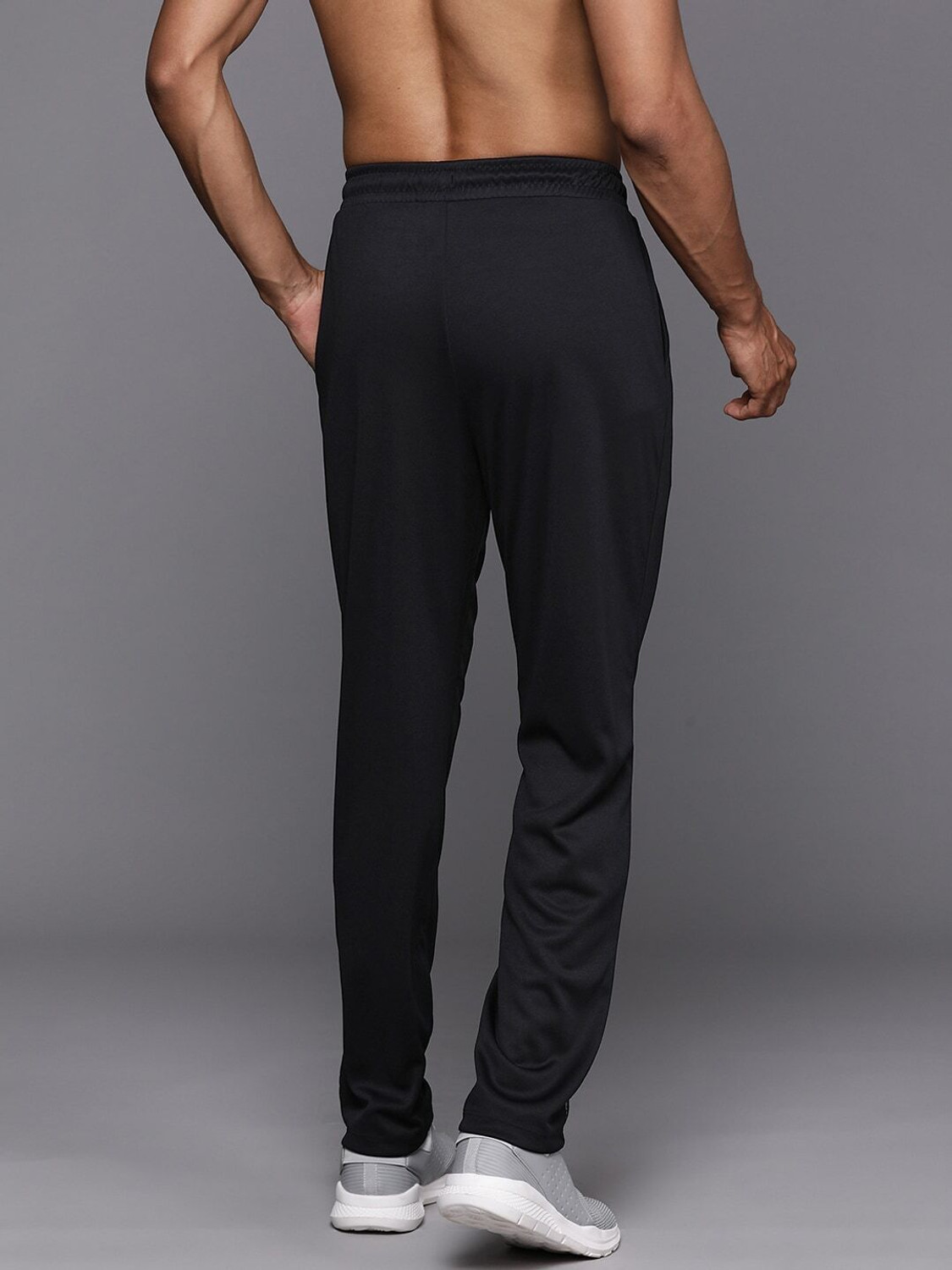 Image of HRX by Hrithik Roshan Solid Men Black Track Pants
