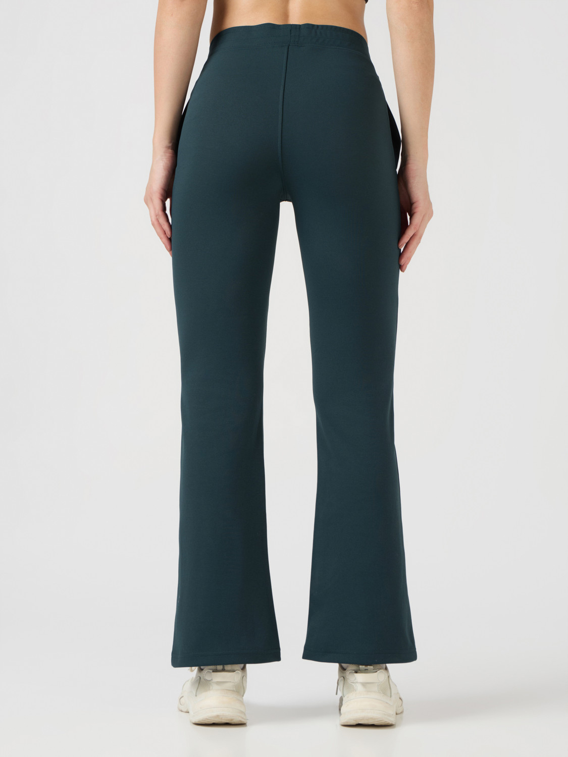 Image of TECHNOSPORT Solid Women Green Track Pants
