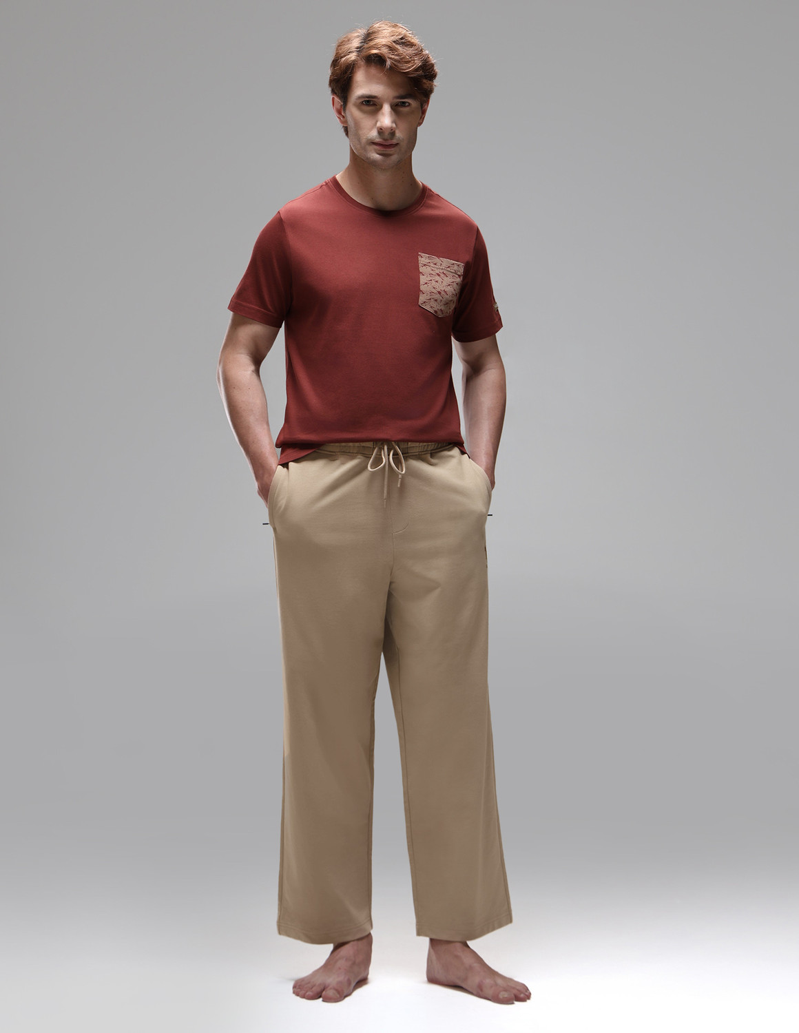 Image of U.S. POLO ASSN. Solid Men Beige Track Pants