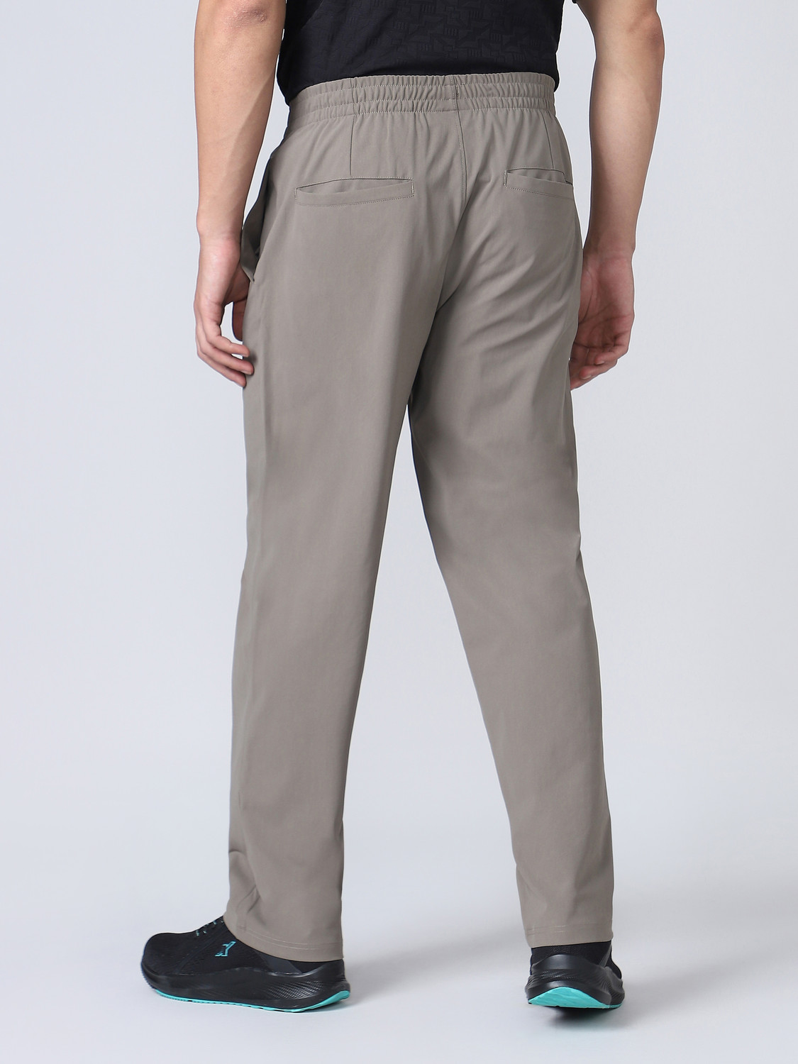 Image of TECHNOSPORT Solid Men Grey Track Pants