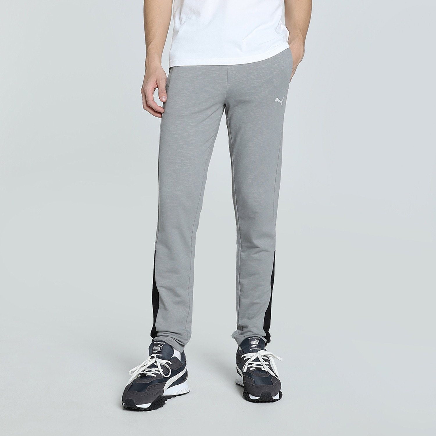 Image of PUMA Solid Men Grey Track Pants