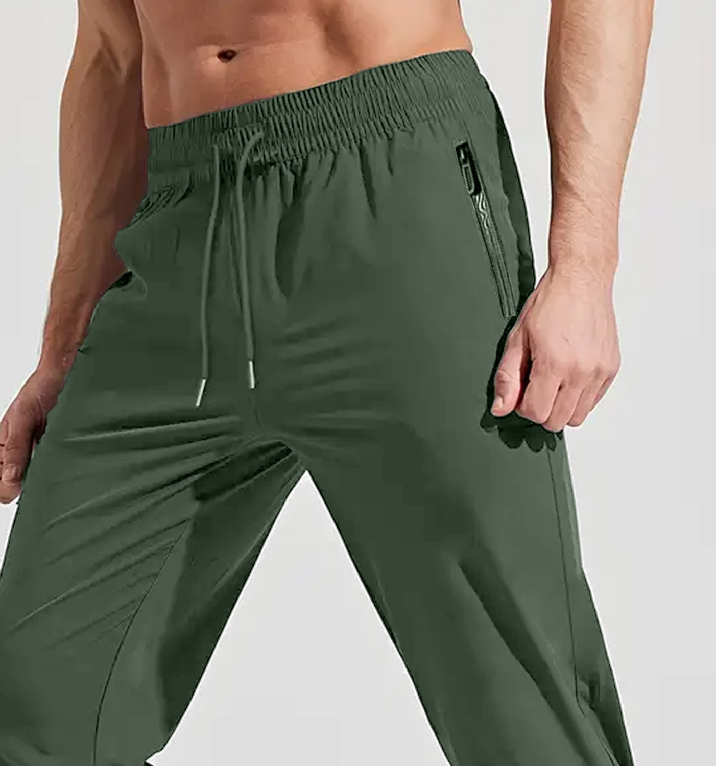 Image of Lripsome Solid Men Olive Track Pants