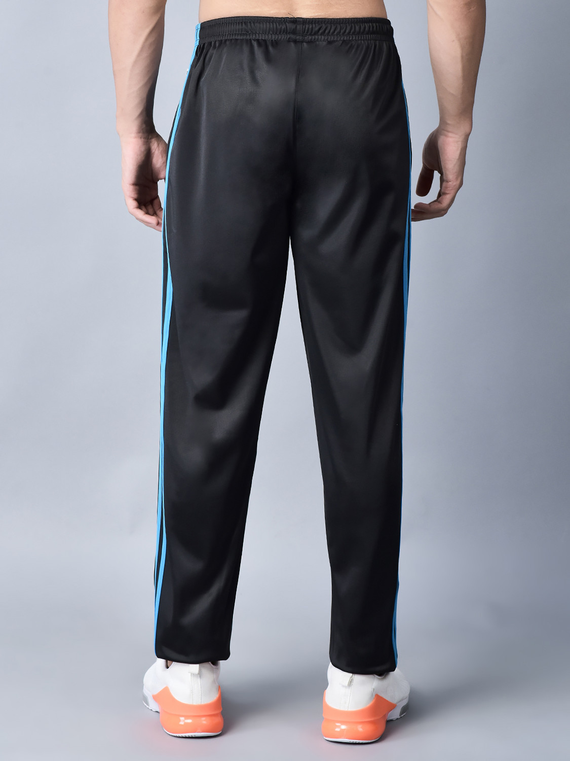 Image of Shiv Naresh Striped Men Black Track Pants