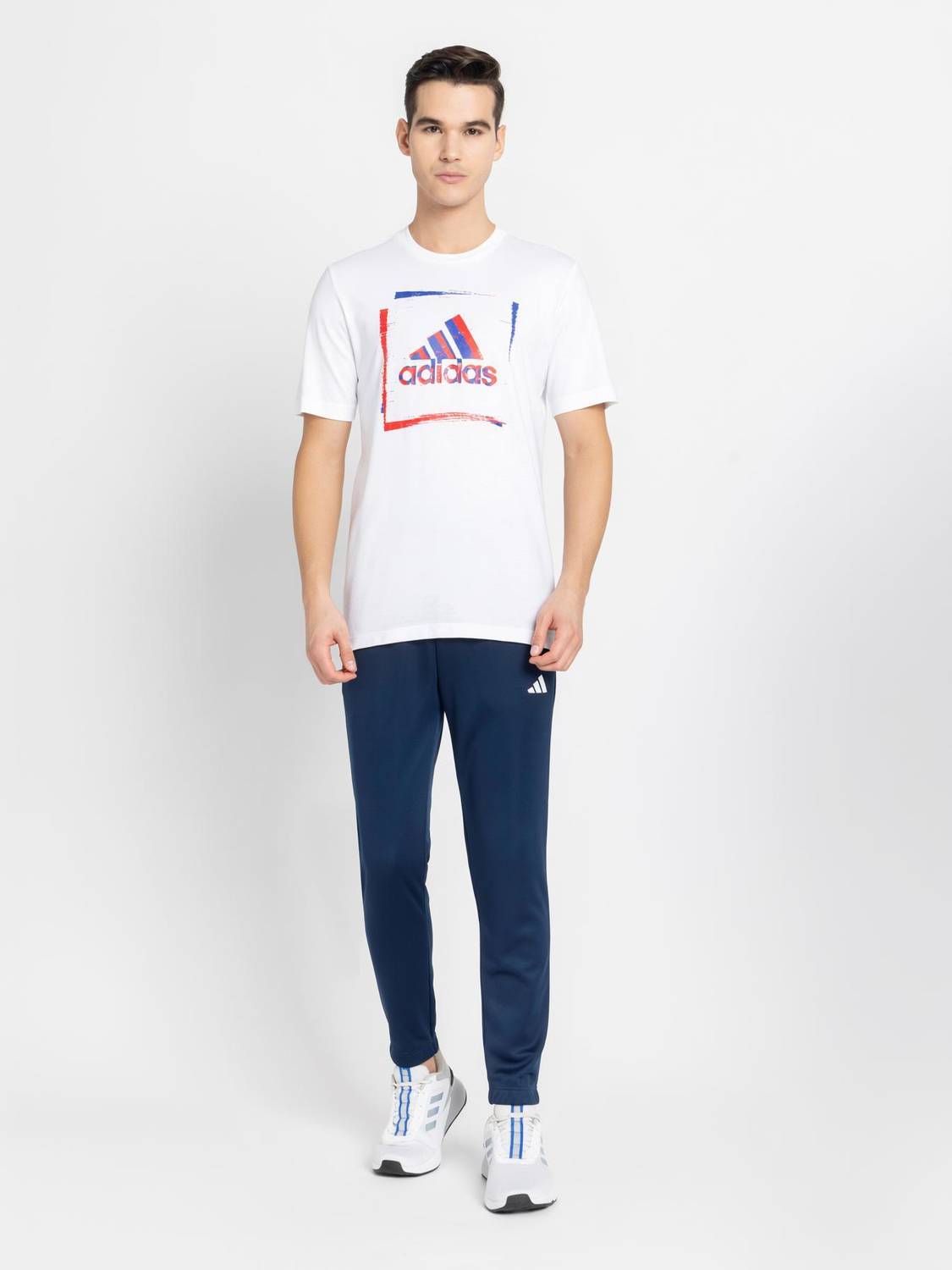 ADIDAS Solid Men Blue Track Pants
