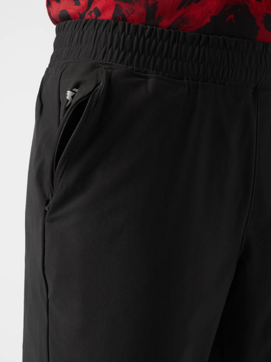 TECHNOSPORT Solid Men Black Track Pants - Image 4