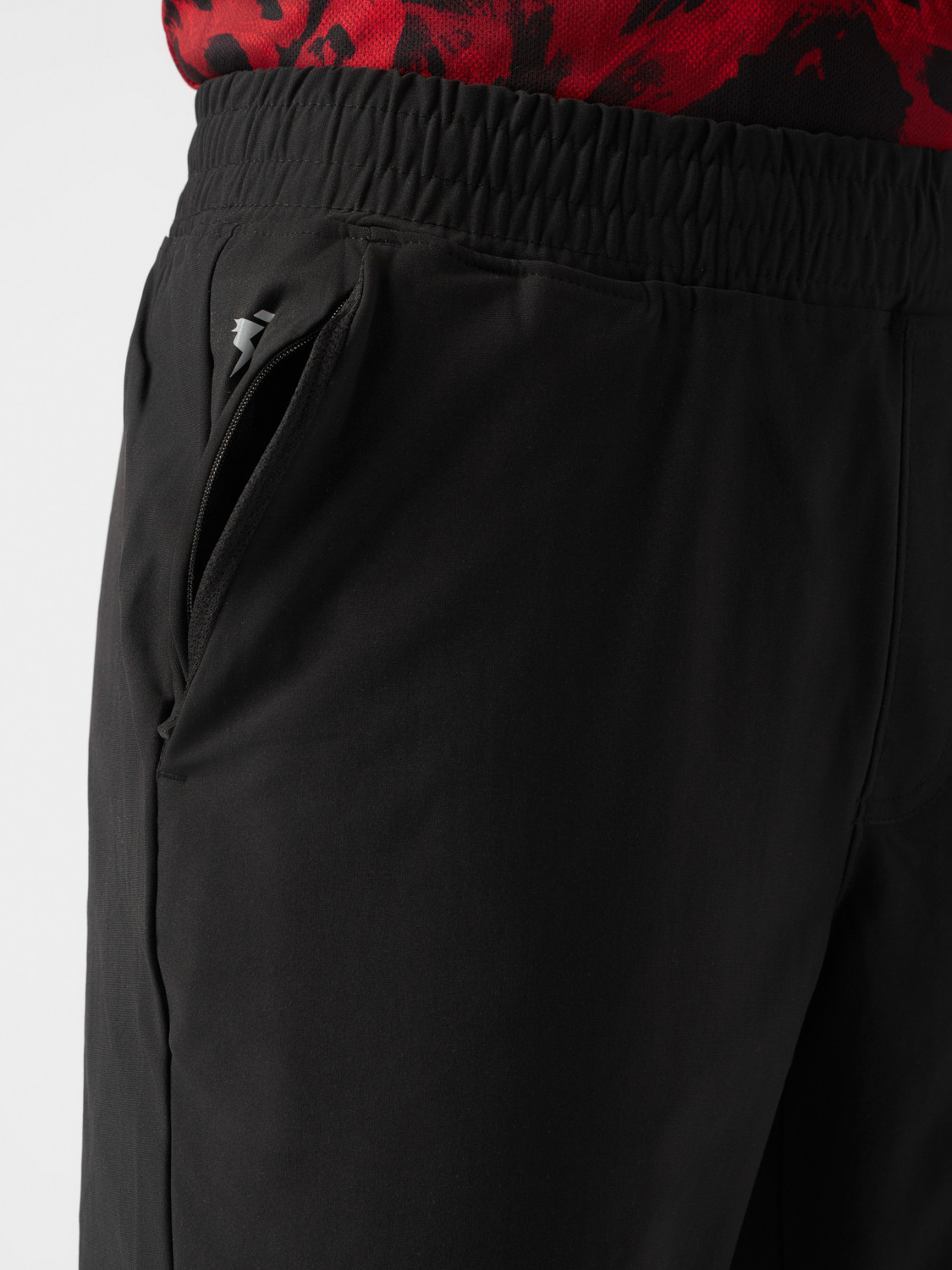 Image of TECHNOSPORT Solid Men Black Track Pants