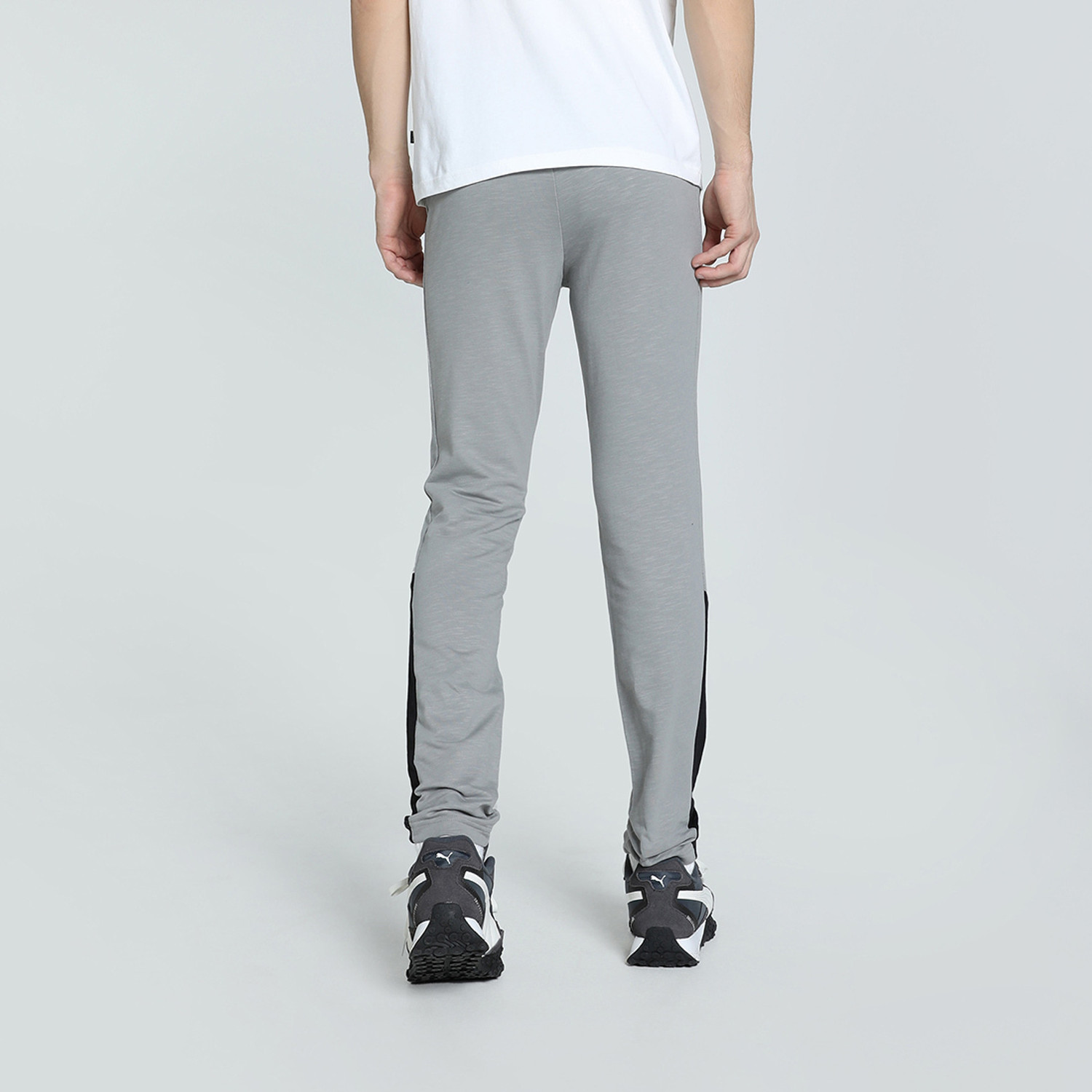 Image of PUMA Solid Men Grey Track Pants