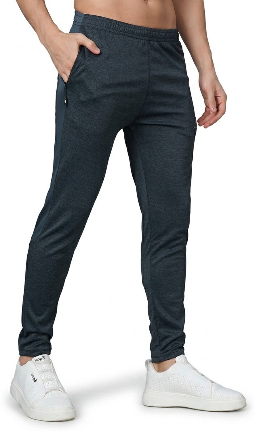 Image of Dazzle Sportswear Solid Men Black Track Pants