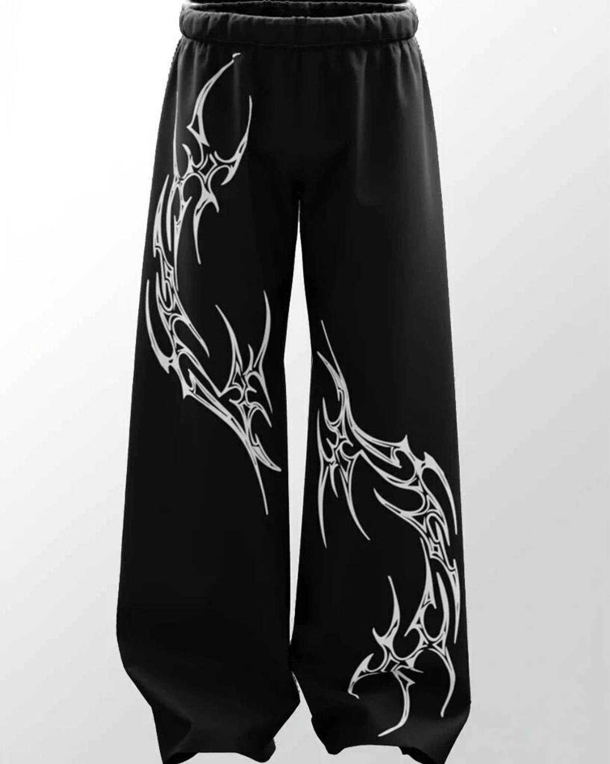 ZEN1FASHION Black Printed Men Track Pants