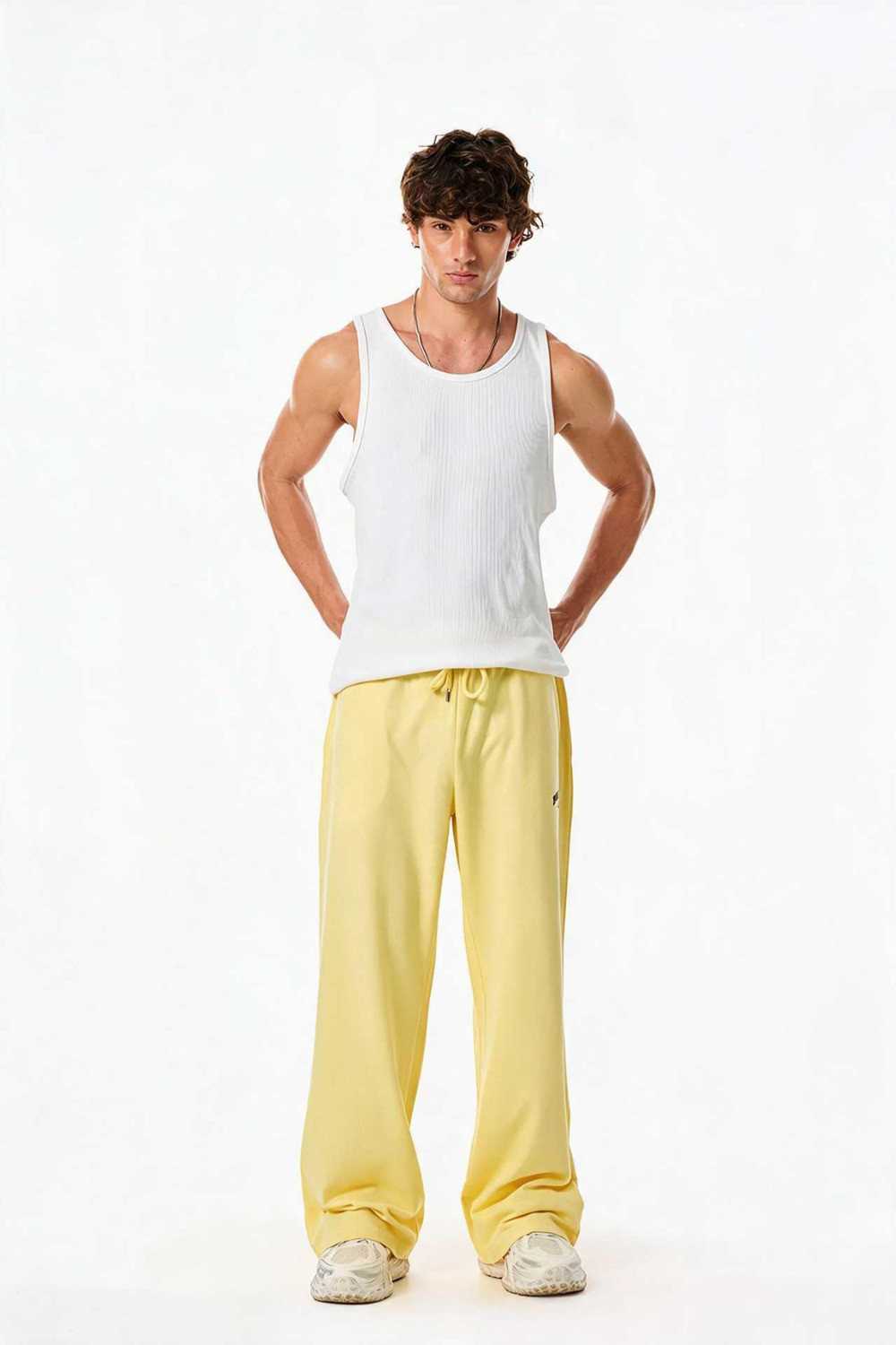 Image of Bonkers Corner Men Solid Yellow Track Pants