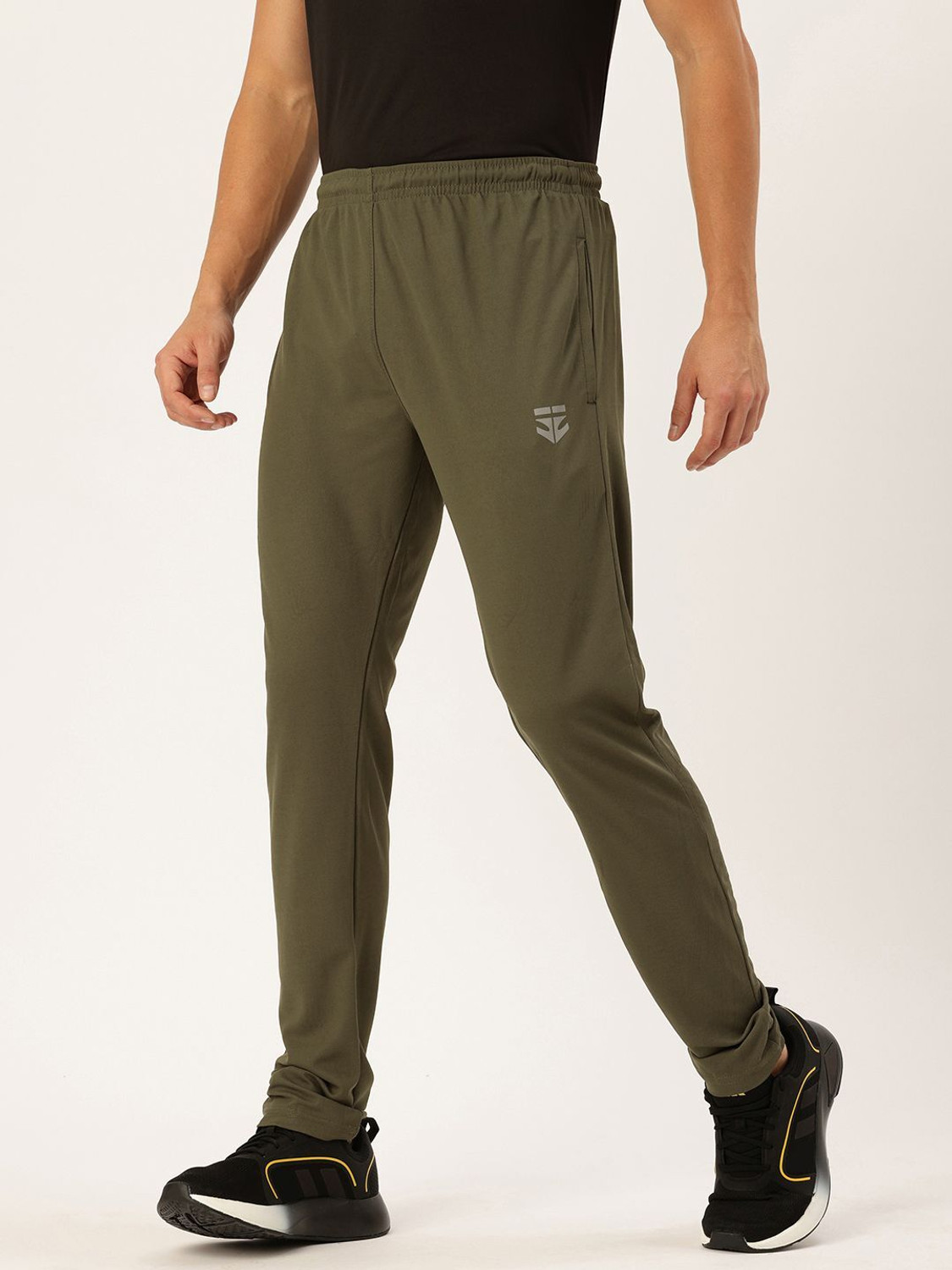 Image of SPORTS 52 WEAR Solid Men Olive Track Pants