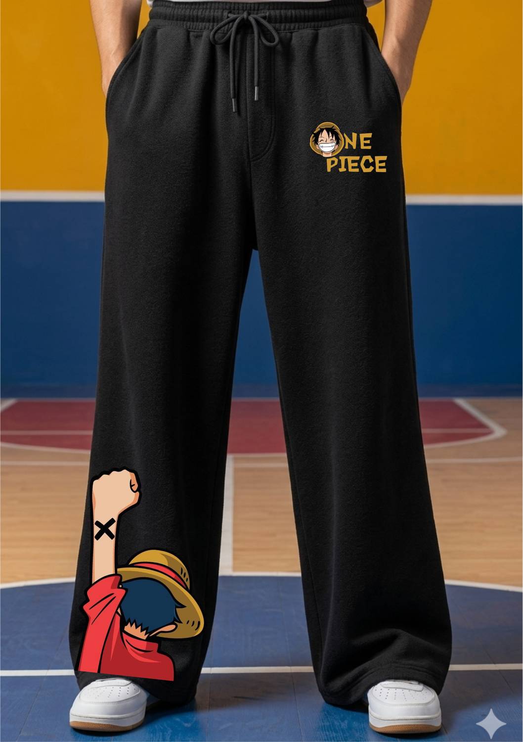 EpicApparel Black Graphic Print Track Pants - Image 2