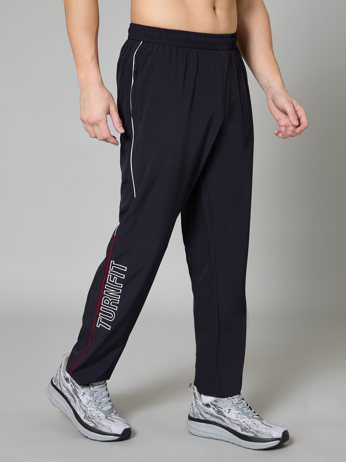 Image of Turnfit Printed Men Dark Blue Track Pants