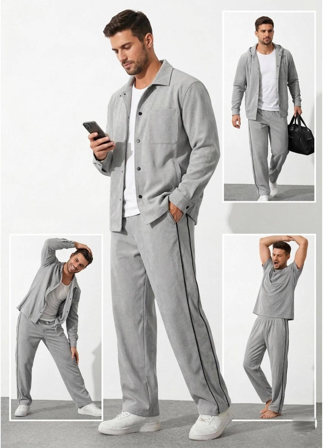 jocker Striped Grey Men Track Pants - Image 5