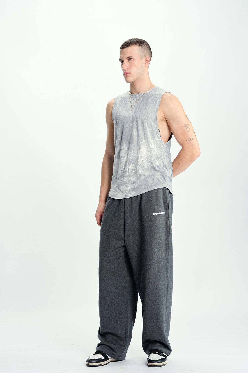 Bonkers Solid Men Black Track Pants - Image 4