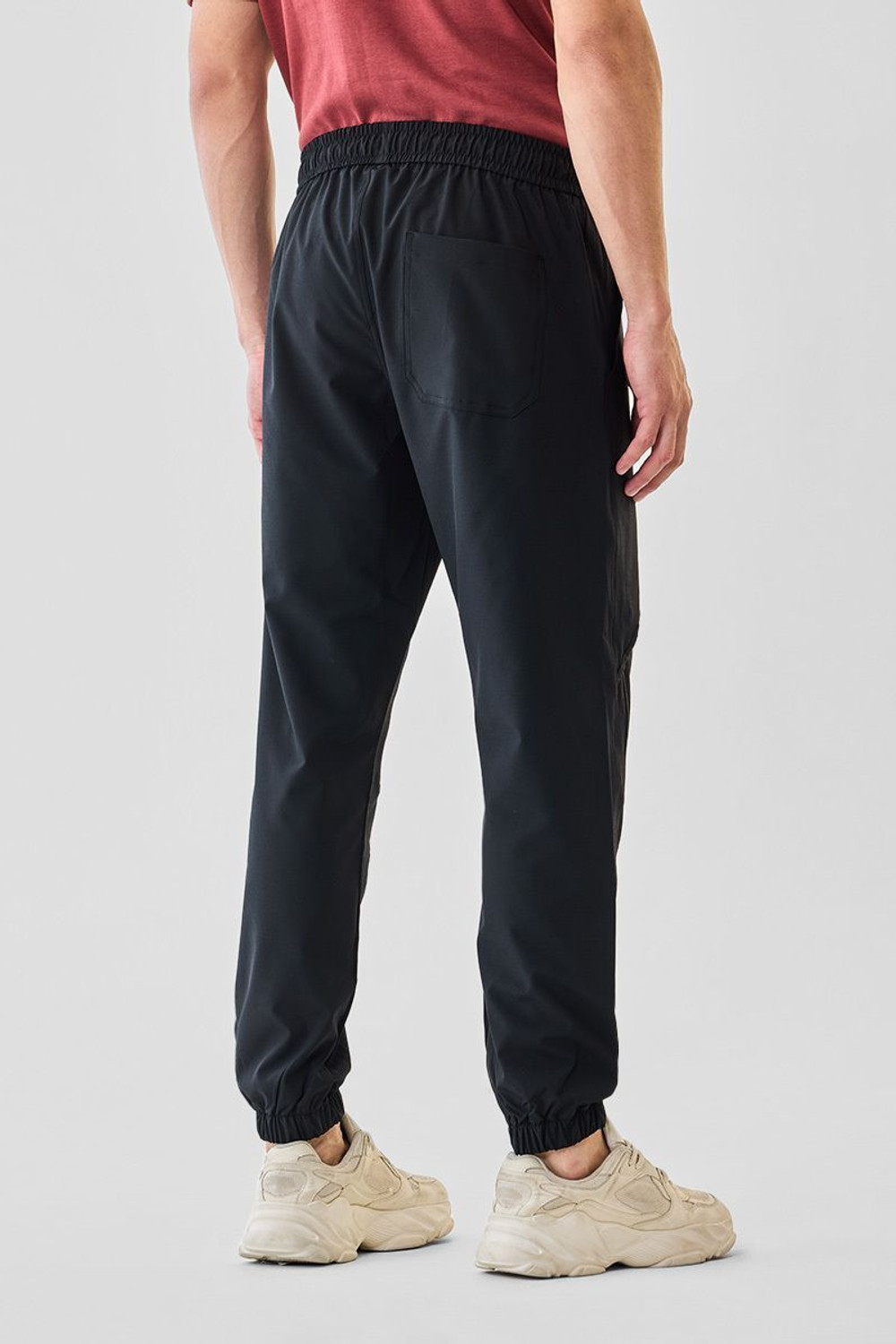 Image of Snitch Solid Men Black Track Pants