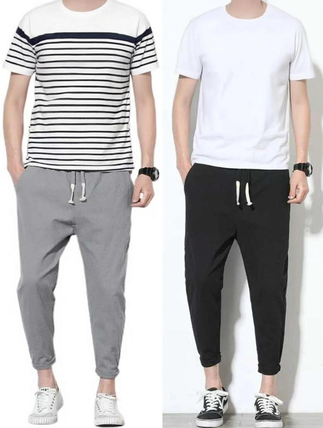 Image of TIGERSNAKE Solid Men Multicolor Track Pants