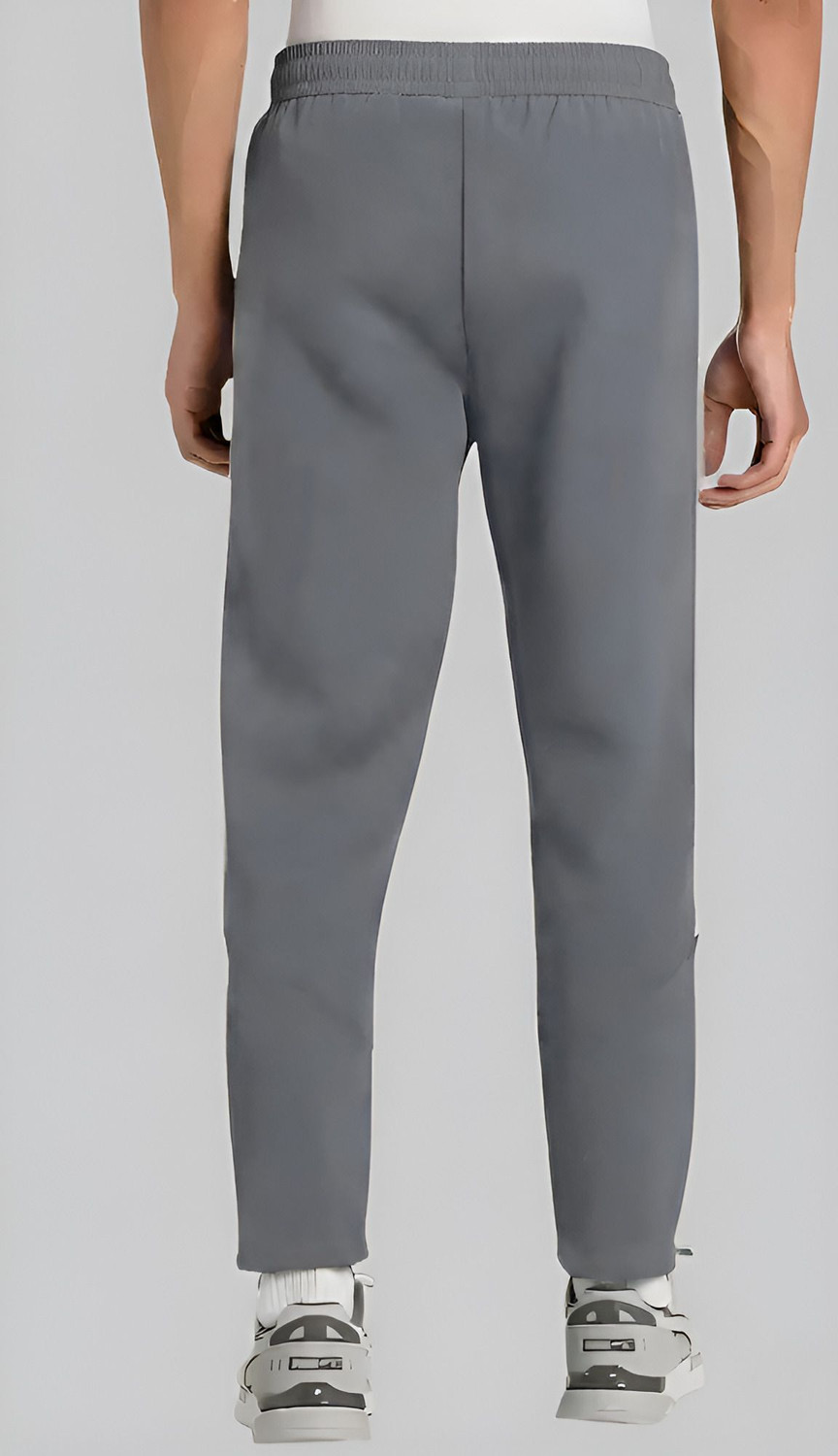 Image of YUNEK Colorblock Men Black, Grey Track Pants