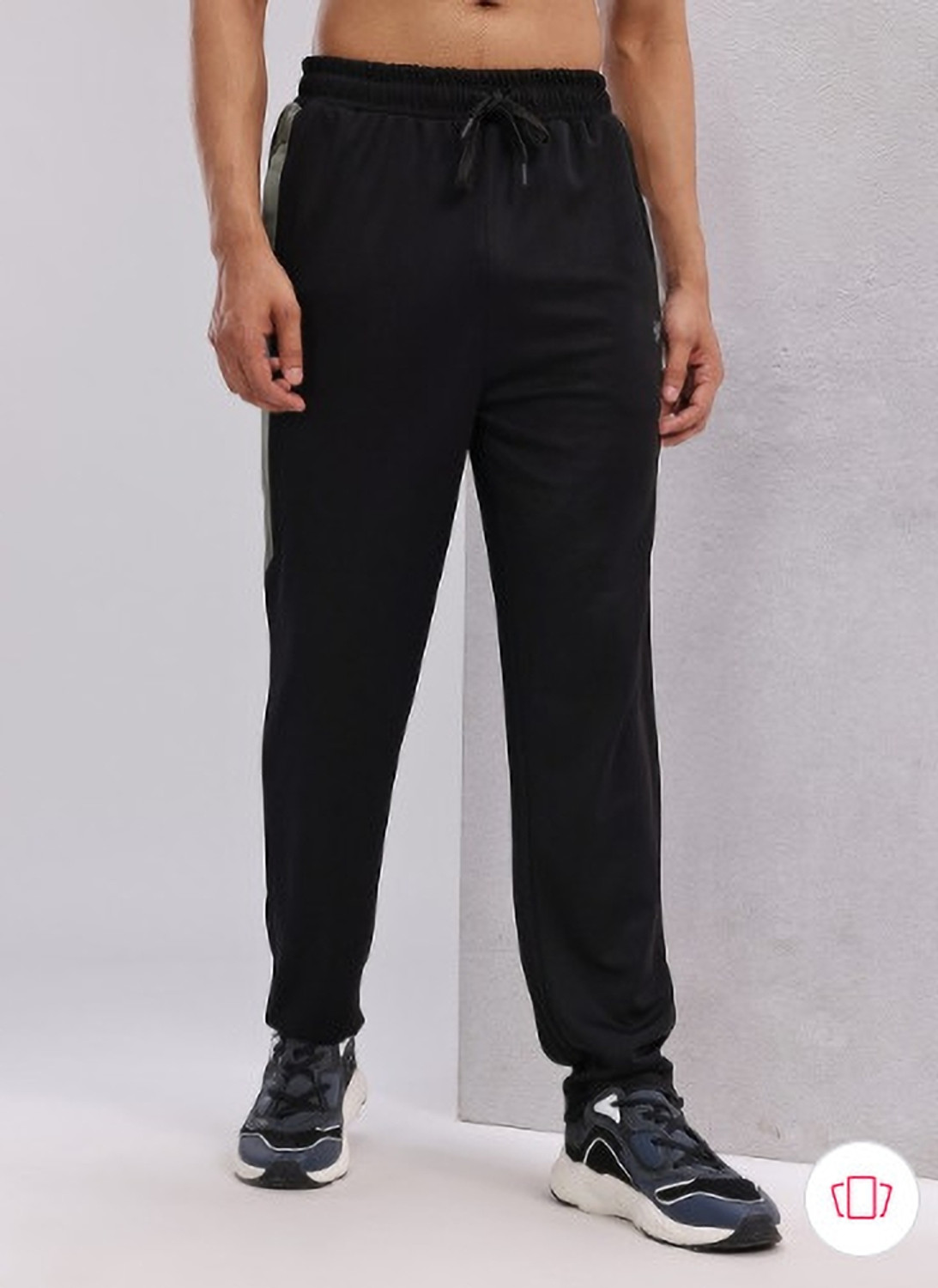 Image of HRX by Hrithik Roshan Solid Men Black Track Pants
