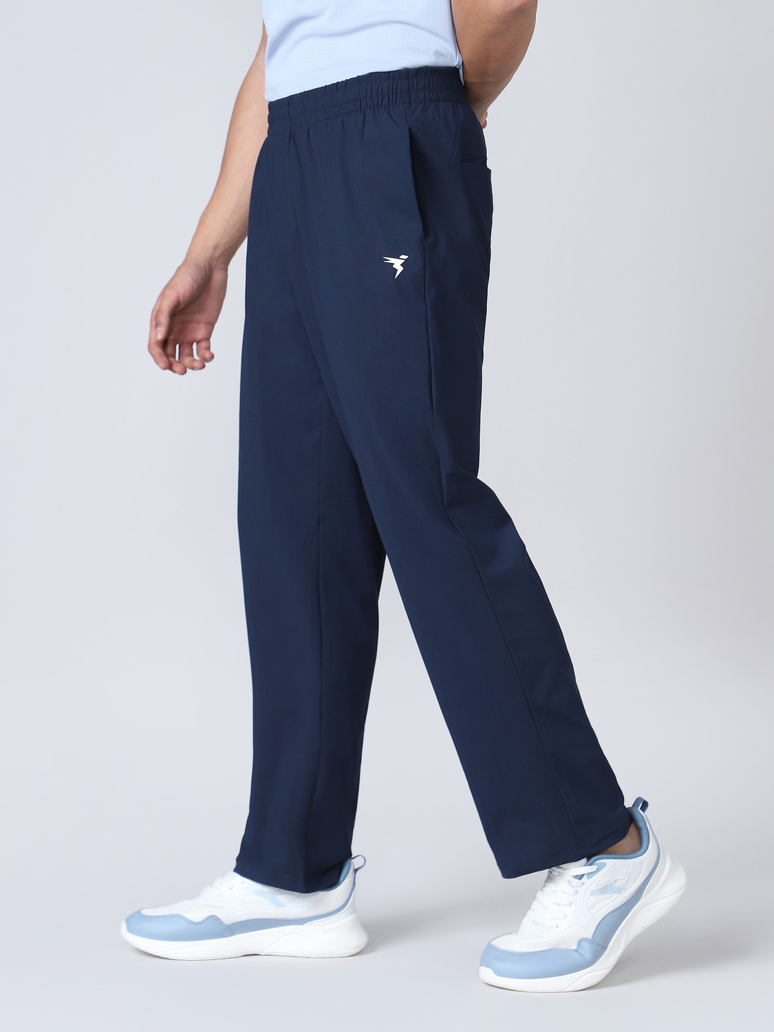Image of TECHNOSPORT Solid Men Blue Track Pants