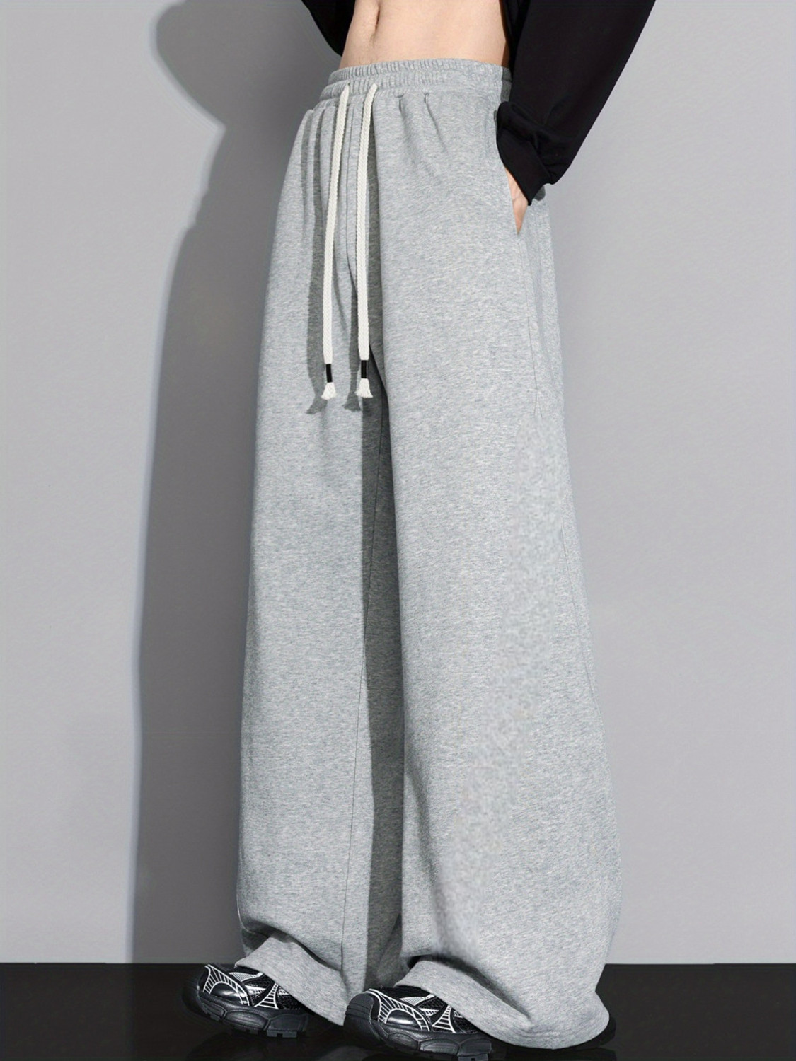 Image of Dockstreet Solid Men Grey Track Pants