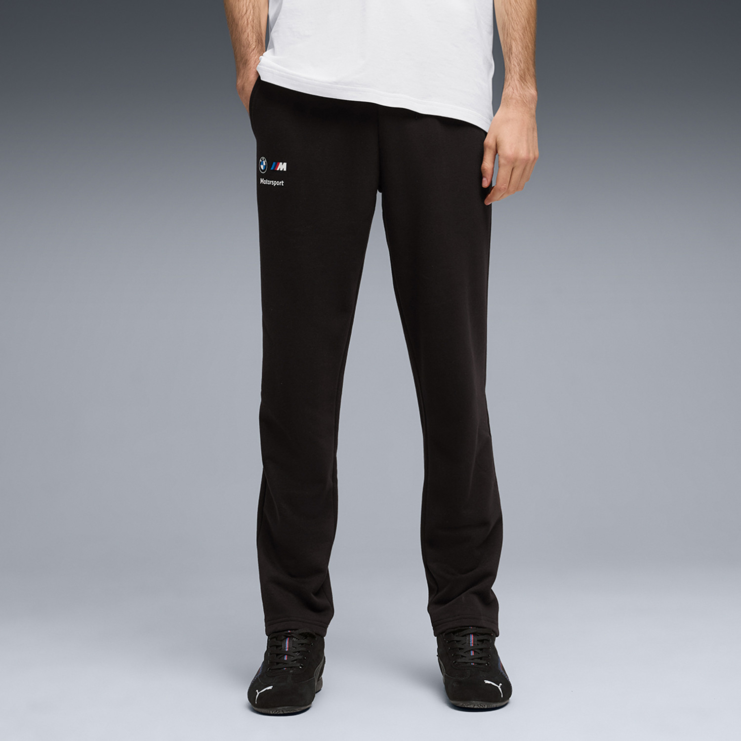 Image of PUMA Solid Men Black Track Pants